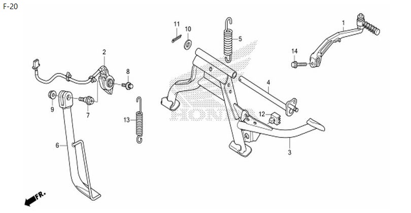F-20 STAND/KICK PEDAL