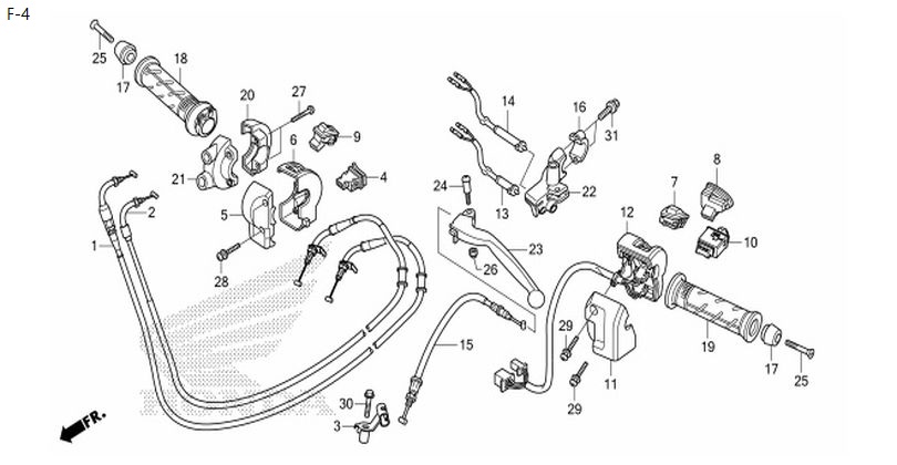 F-4 HANDLE LEVER/SWITCH/CABLE