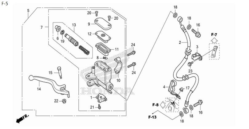 F-5 FRONT BRAKE MASTER CYLINDER