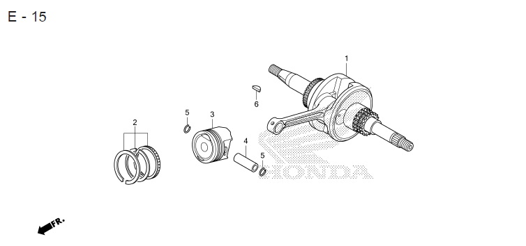 E-15 CRANKSHAFT/PISTON