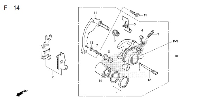 F-14 FRONT BRAKE CALIPER