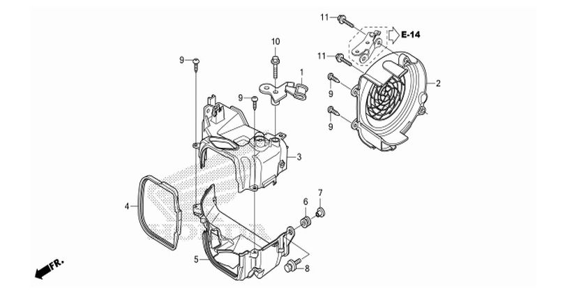 E-1 SHROUD/FAN COVER