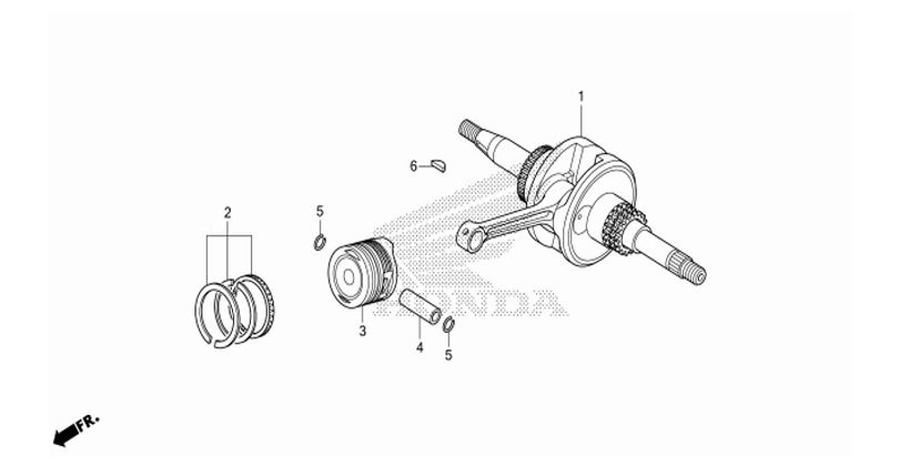 E-16 CRANKSHAFT/PISTON