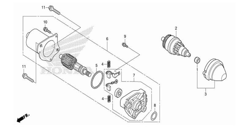 E-9 STARTER MOTOR