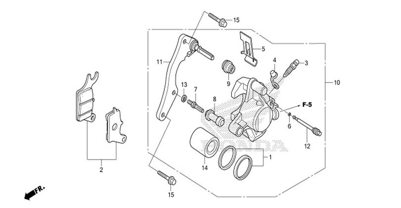 F-13 FRONT BRAKE CALIPER