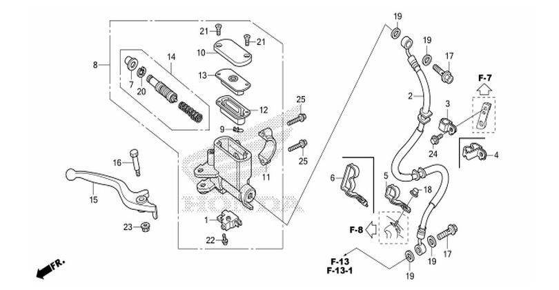 F-5 MASTER CYLINDER