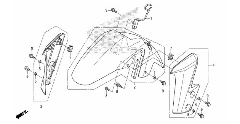 F-8 FRONT FENDER