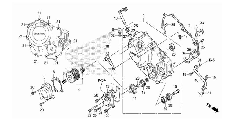E-6 RIGHT CRANKCASE COVER