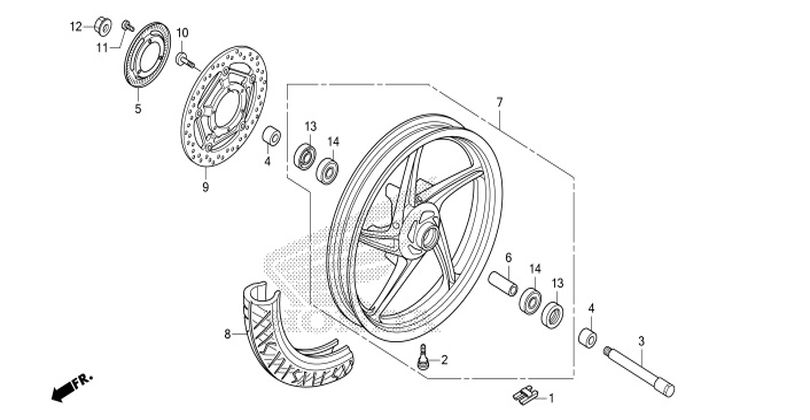 F-12 FRONT WHEEL