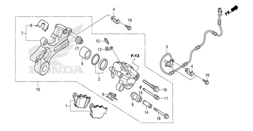 F-14 REAR BRAKE CALIPER