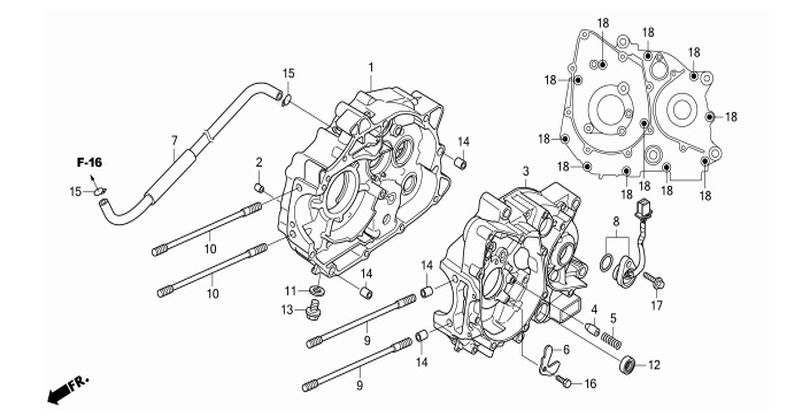 E-13 CRANKCASE