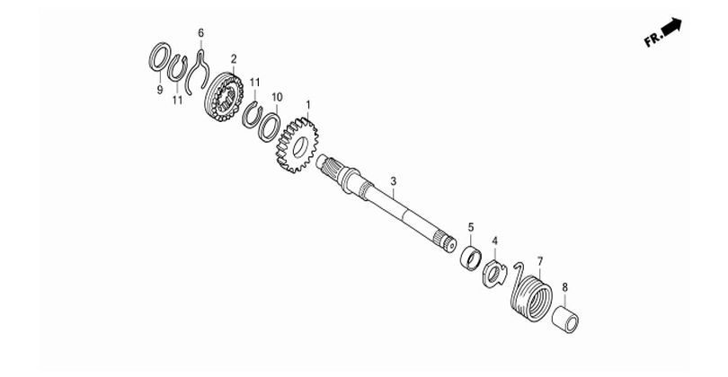 E-17 KICK STARTER SPINDLE