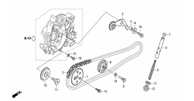 E-3 CAM CHAIN/TENSIONER
