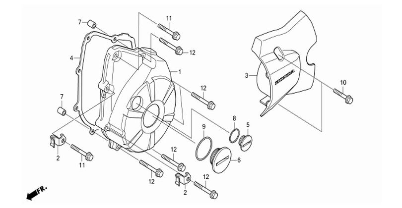 E-9 LEFT CRANKCASE COVER