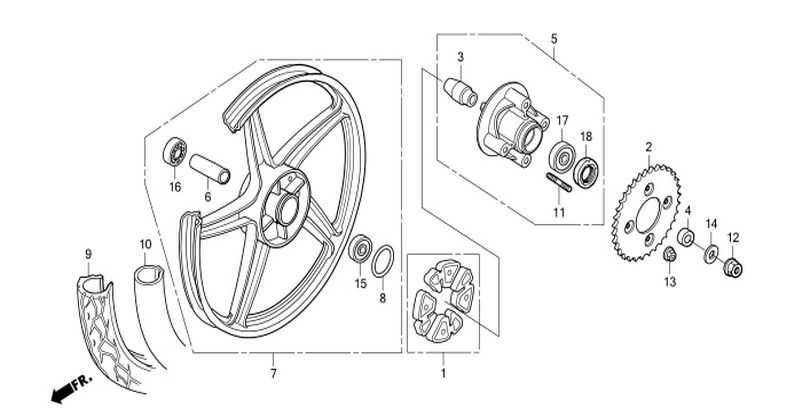F-12-1 REAR WHEEL(SPOKE)