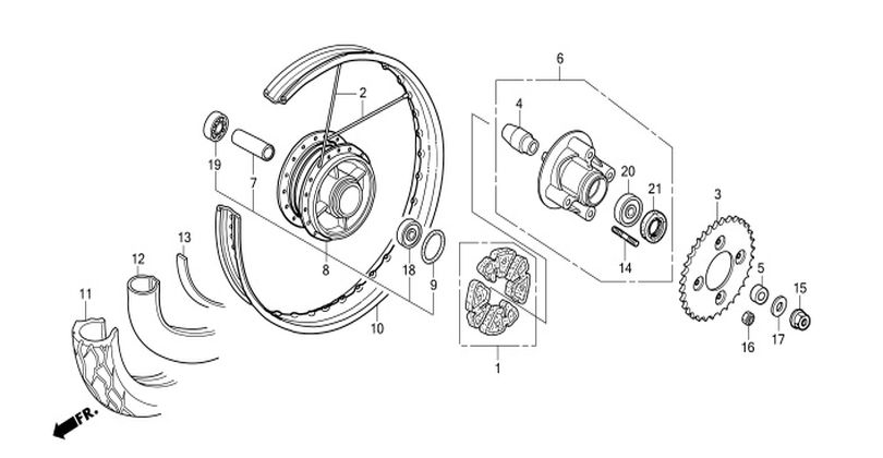 F-12 REAR WHEEL(SPOKE)