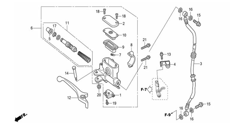 F-4 MASTER CYLINDER