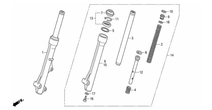 F-8 FRONT FORK