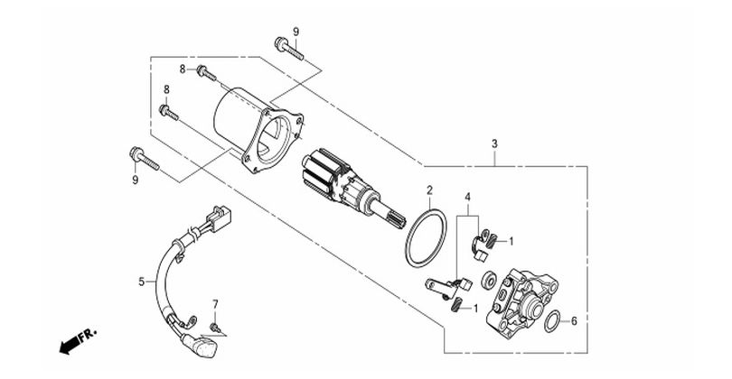 E-13 STARTER MOTOR
