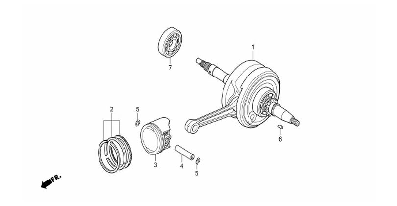 E-15 CRANKSHAFT/PISTON