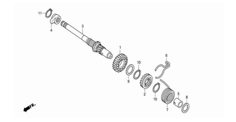 E-18 KICK STARTER SPINDLE