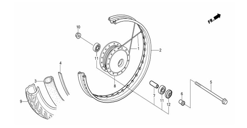 F-9 FRONT WHEEL
