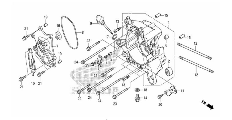 E-14 RIGHT CRANKCASE