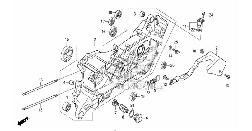 E-15 LEFT CRANKCASE15