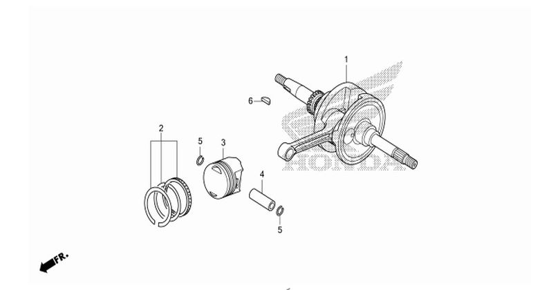 E-16 CRANKSHAFT/PISTON