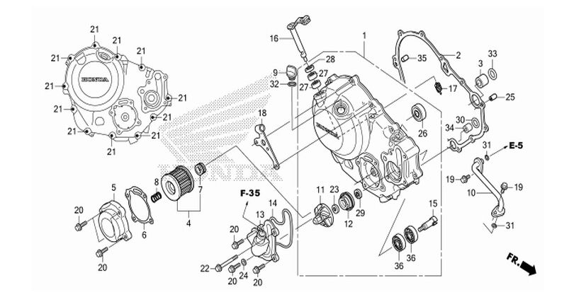 E-6 RIGHT CRANKCASE COVER