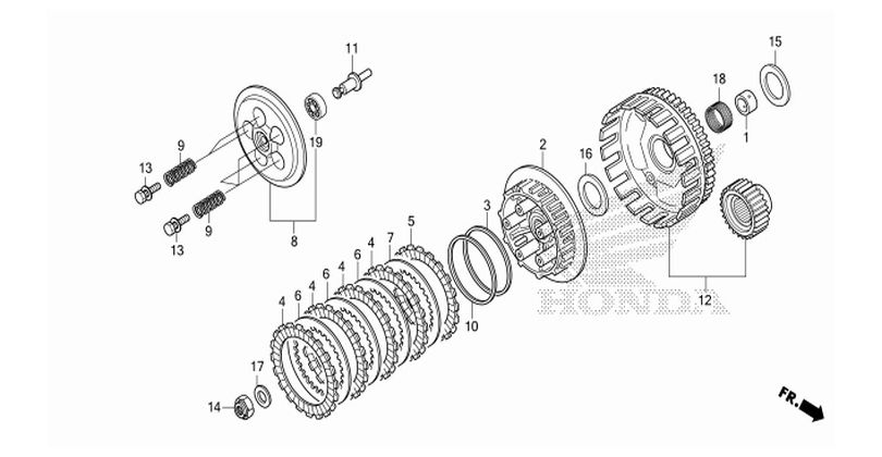 E-7 CLUTCH (CMX300AH, J, K)