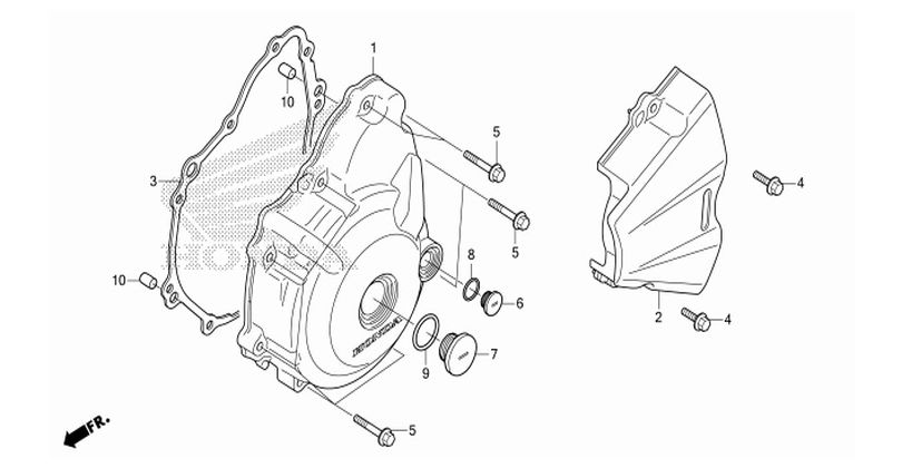 E-9 LEFT CRANKCASE COVER