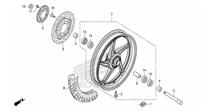 F-13 FRONT WHEEL