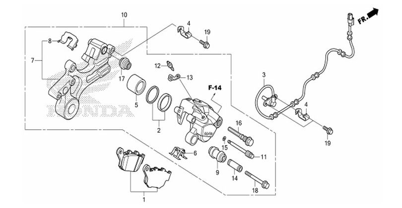 F-15 REAR BRAKE CALIPER