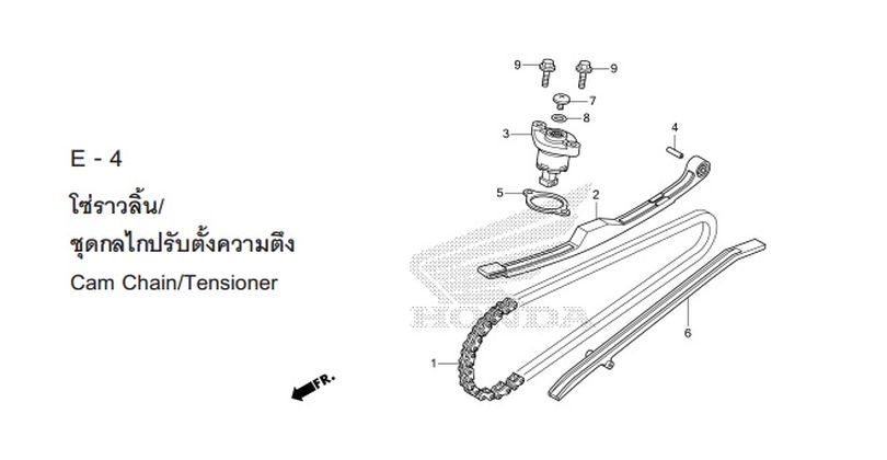 E-4 CAM CHAIN/TENSIONER