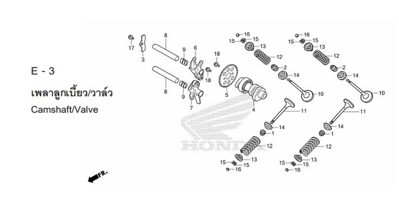 E-3 CAMSHAFT/VALVE