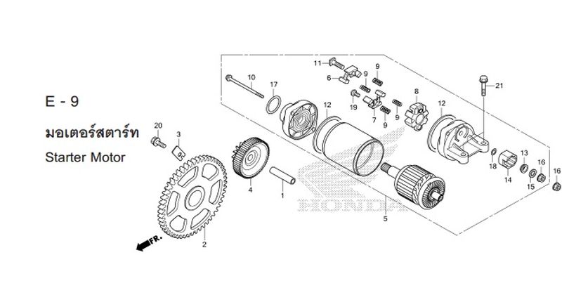 E-9 STARTER MOTOR