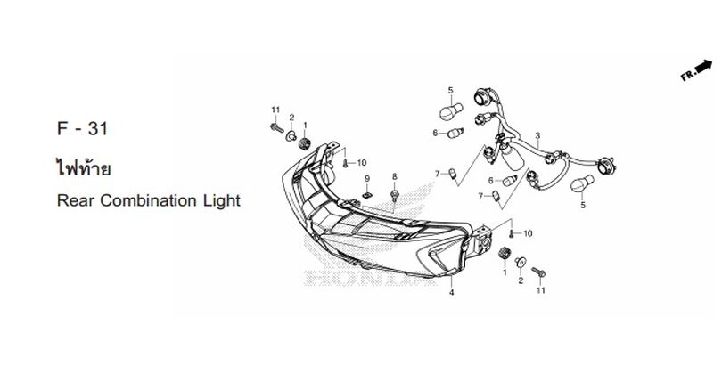 F-31 REAR COMBINATION LIGHT