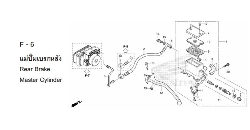 F-6 MASTER CYLINDER