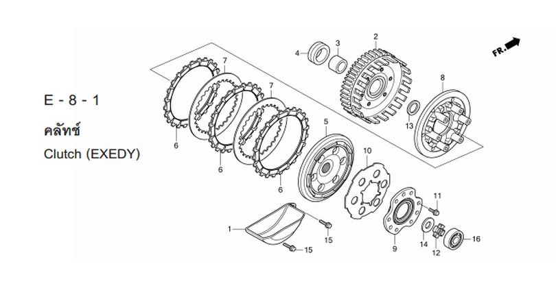 E-8-1 CLUTCH (EXEDY)