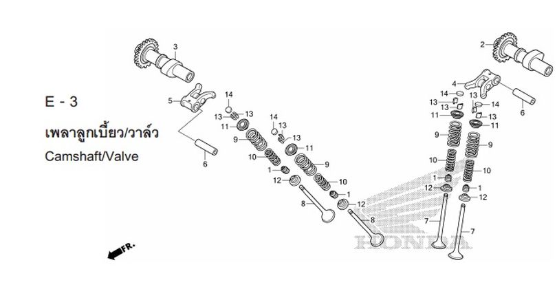 E-3 CAMSHAFT/VALVE