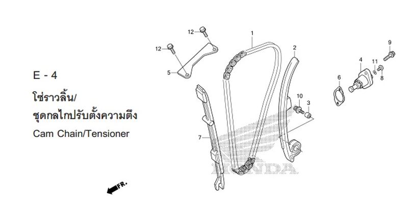 E-4 CAM CHAIN/TENSIONER