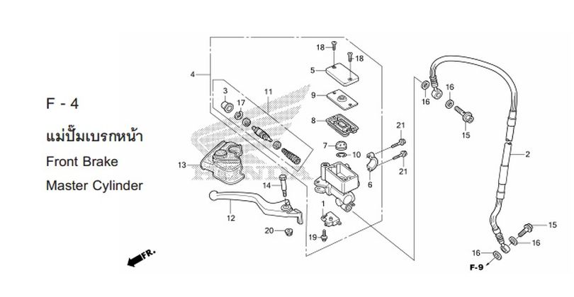 F-4 MASTER CYLINDER