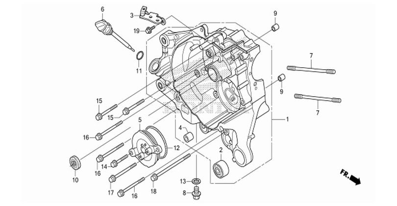 E-14 RIGHT CRANKCASE