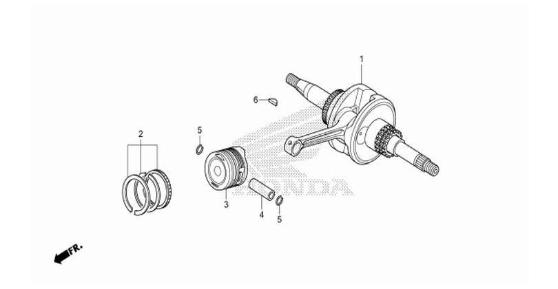E-16 CRANKSHAFT/PISTON