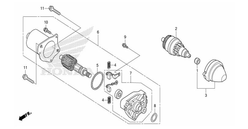 E-9 STARTER MOTOR