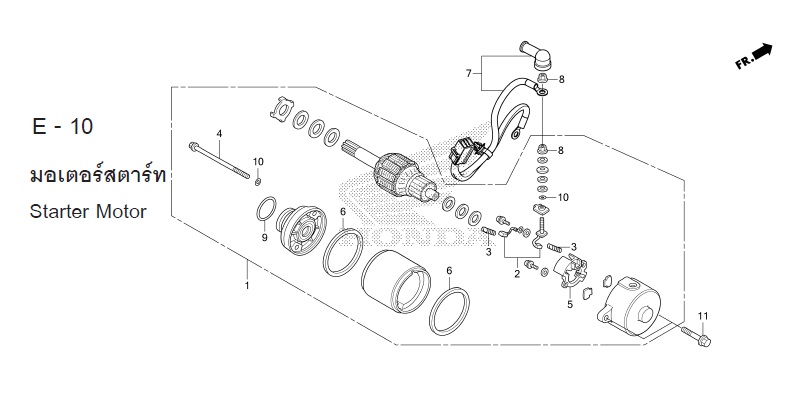 E-10 STARTER MOTOR