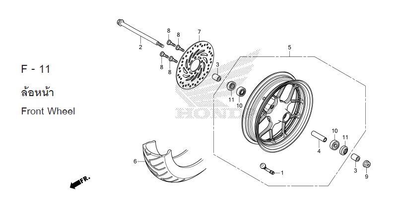 F-11 FRONT WHEEL
