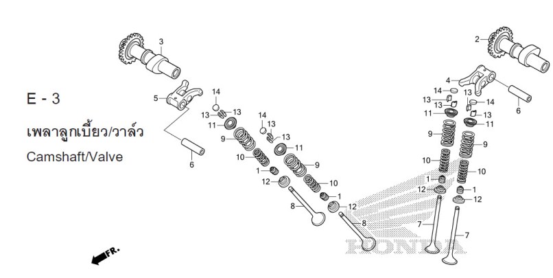 E-3 CAMSHAFTNALVE