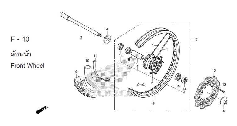 F-10 FRONT WHEEL